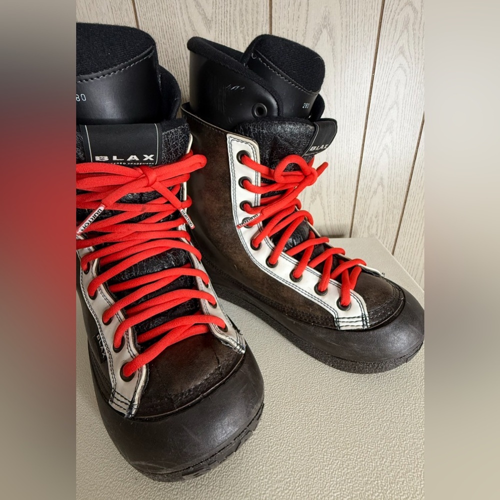 Men's Brown and Red Rain & Snow Boots